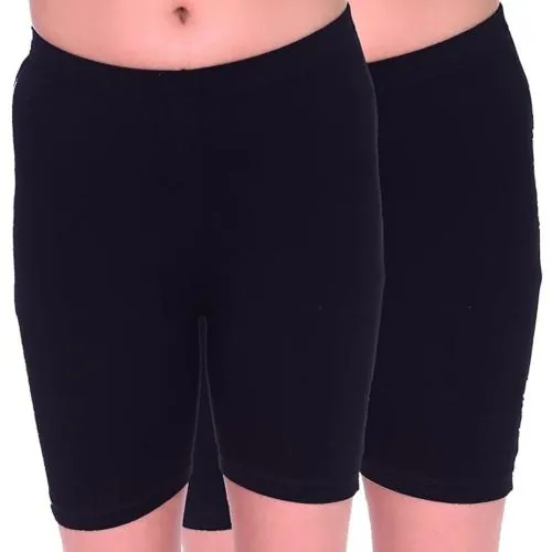 GLOWBODY Long Shorts Inner WEAR for Girls & Women Soft Cloth Full COMFORTTABL Cycling Shorty EPACK-2