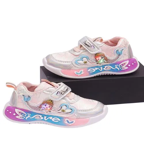 Passion Petals Wings Style LED Shoes For Kids Baby Boys and Girls Stylish Party Wear Led Shoes Comfortable Wear (Pink , 15 Month-18 Month)