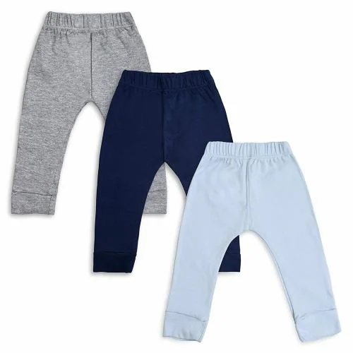 CuddleCare Kids Multicolor Cotton Full length Jogger - Pack Of 3