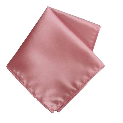 TIE STUDIO Men Pink Solid Tuxedo Pocket Square