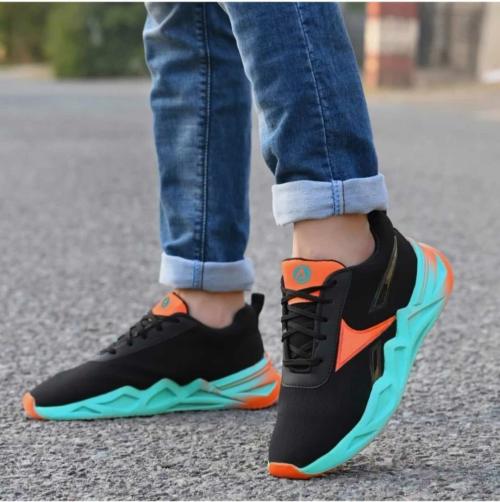 Good Minar Light Weight Sport shoes, Running Shoes, Training shoes, Gym Shoes, Walking Shoes For Men. (Black)