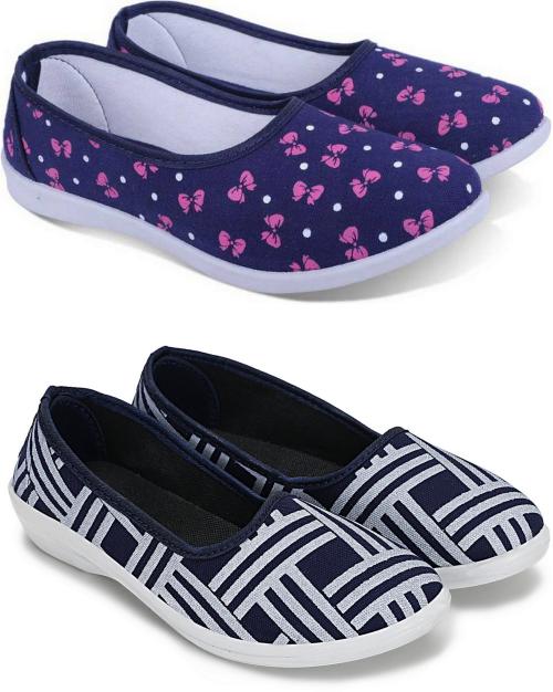 Laskara Women and Girls Bellies (Multicolor) - UK 5 (pack of 2)