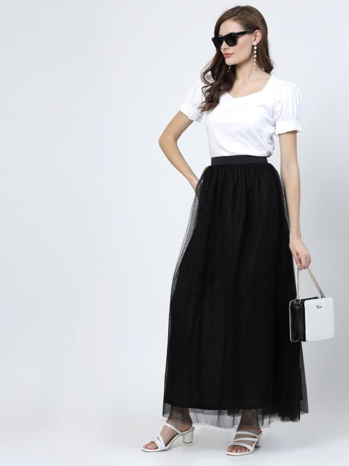 Janak 'n' Masaaya Net Maxi Skirt for women's