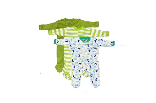 Babyneeds Baby Boys and Girls Multicolor Cotton (Pack of 3) Sleep Suit