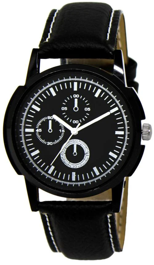 BELARI Black & White Glossy finish Analog Men's Watch