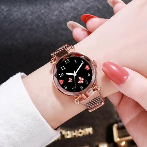 Missfox Fancy Bracelet Rose Gold Women Watches Ladies Wrist Watch for Girls Style Analogue Fashion Female Watch with White Diamond Studded Stylish Girls Watch New Model - JioMart