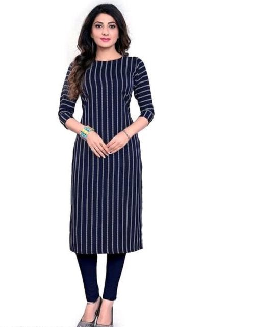 ohn: collection Beautiful Blue Lining Kurti for Women - M