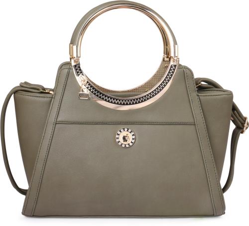 Dotiq Green Pu Extra Spacious Handbag For Women