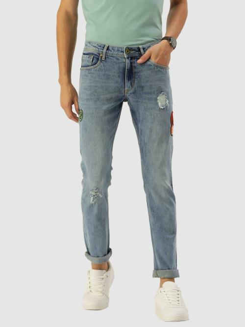 Bene Kleed Blue Graphic Jeans