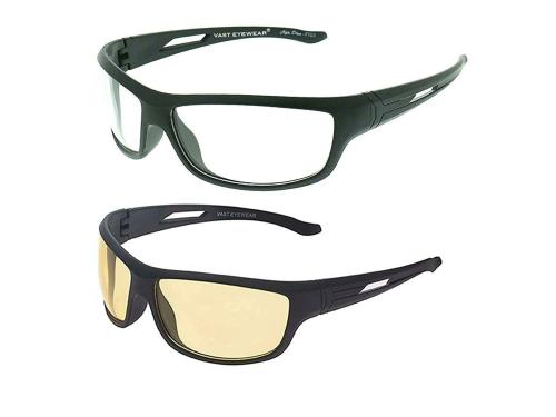 Vast UV Protected Sport Unisex Sunglasses (NT-SYHJ+WHJ,60,Yellow)