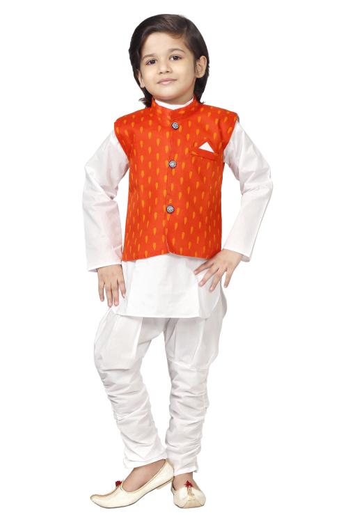 Buy DIGIMART Cotton Full Sleeves Kurta Pyjama Set With Waistcoat For