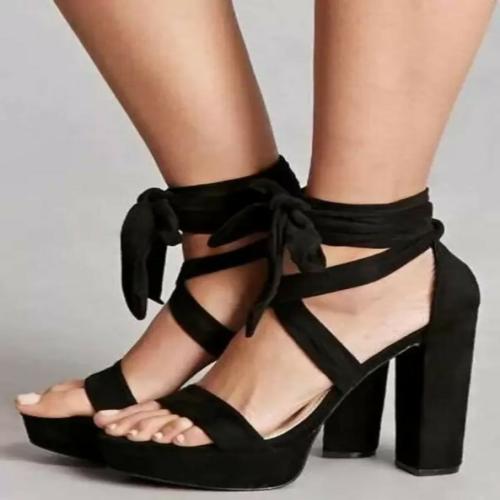 UUNDA FASHION Women Block Heels Sandal(Black)
