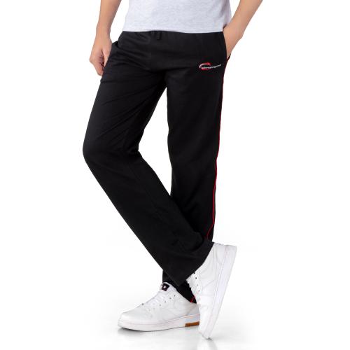 Chromozome Men Black Solid Cotton Track Pants