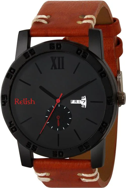 RELISH Analog Black Watch For Men -RE-BB1095DD