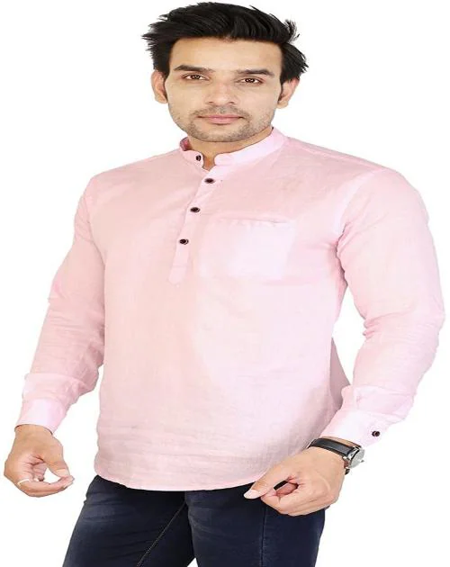 ATYANTAH Men Solid Casual Pink Shirt JioMart