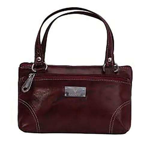 LuckOn Maroon Leather Clutch Bag 025
