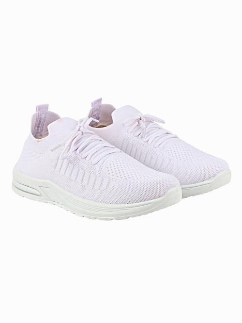 Do Bhai Womens White Slip On Sneaker