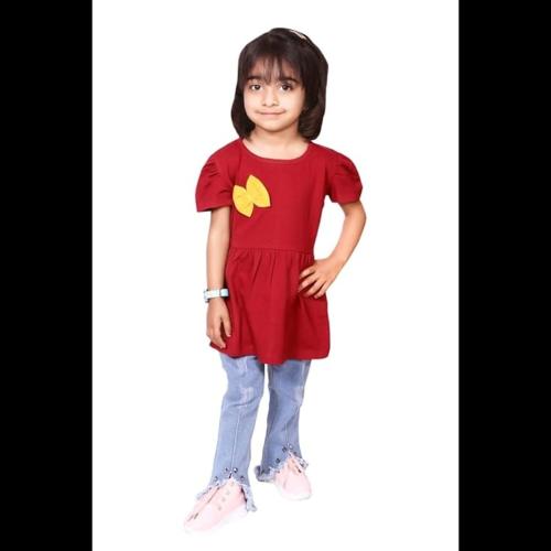 LIFE DREAM Cute Casual Baby Girls Cotton Kids Dress Frocks for Girls Dresses for Girl Knee Length Frock Lining Inside Cap Sleeves & Round Neck 2 Years - 10 Years (Pack of 1)