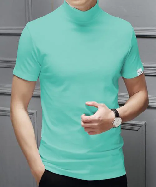 Clafoutis hlaf high neck t-shirt for men