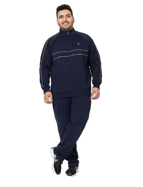 YHA Men's Plus Size Winter High Neck Tracksuit Navy