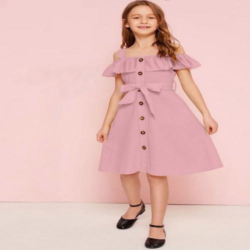 JB Fashion Fashioning Kid's Wear Girl's Dress (Pink) Size :7-8 Y