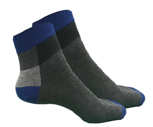 B & B BUTTONS & BOWS Unisex Grey Ankle-length Socks Cotton Socks , Pack of 1 Pair