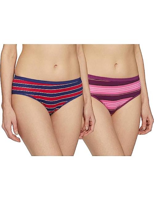 Softline Multicolor Striped 100% Cotton Bikini Panty