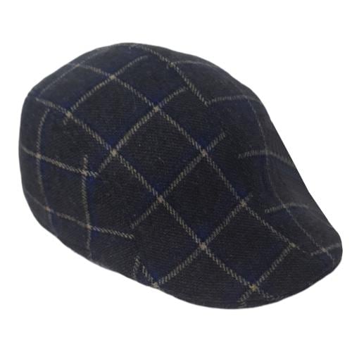 Classic Caps - Unisex Classy & Retro Style Woolen Golf Cap - Black