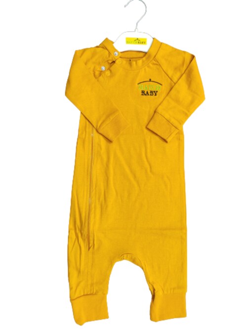 Hatch Baby Mustards Yellow Color Unisex Rompers/ Sleepsuits for Baby