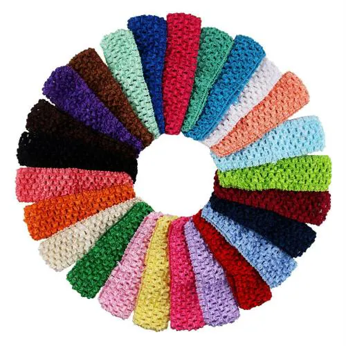 Funky Baby Girls Assorted Elastic Crochet Hair Band (Pack of 6)