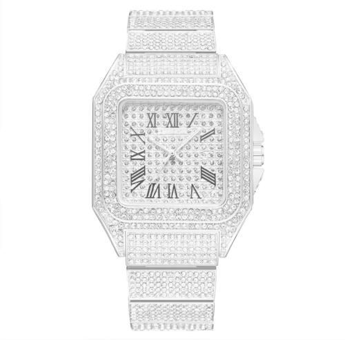 foreigner fully Safari Diamond Gold premium luxury Analog Watch Analog Watch - For Men frg180d ( Silver)