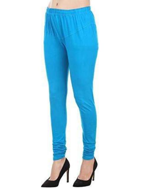 KEX Sky Blue Rubi Churidar Leggings For Women's Cotton Lycra Leging for Girl women Leggings Girls Leggings Legging