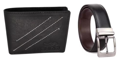 GARGI Men' Belt Wallet Combo' Gift Set I GWB11/004