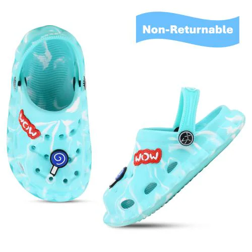 SMARTOTS Kids Stylish Dailywear Comfortable, Lightweight, Anti-Skid Anti-Slip Casual Green Clogs/Sandal with Adjustable Sling Back Closure, Size-11C