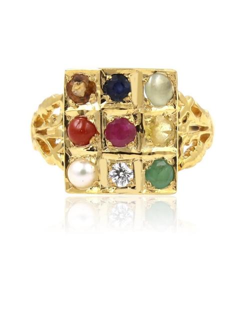 CEYLONMINE NAVRATAN RING FOR MEN WOMEN