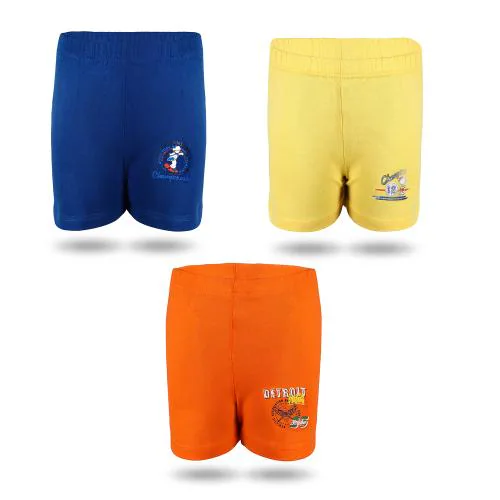 Savage Boys Shorts Pack of 3 Basic Cotton Short Pants for Boys of 11 to 12 years old, Waist 27cm|Kids Botttom wear|Cotton Shorts for Boys|Regular Fit|Assorted Colors