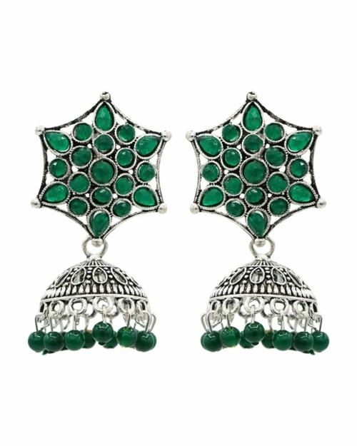 Asmitta Oxidised Silver Jhumki Earring for Women