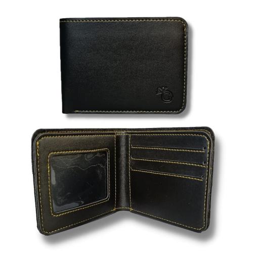 Giftana Vegan Leather Wallet for Men, Gift for Men, Mens Card Holder Gift for Husband, Boyfriend, Father, Brother or Son on Birthdays or Special Occasions, Mens Wallet, Travel Wallet (Black)