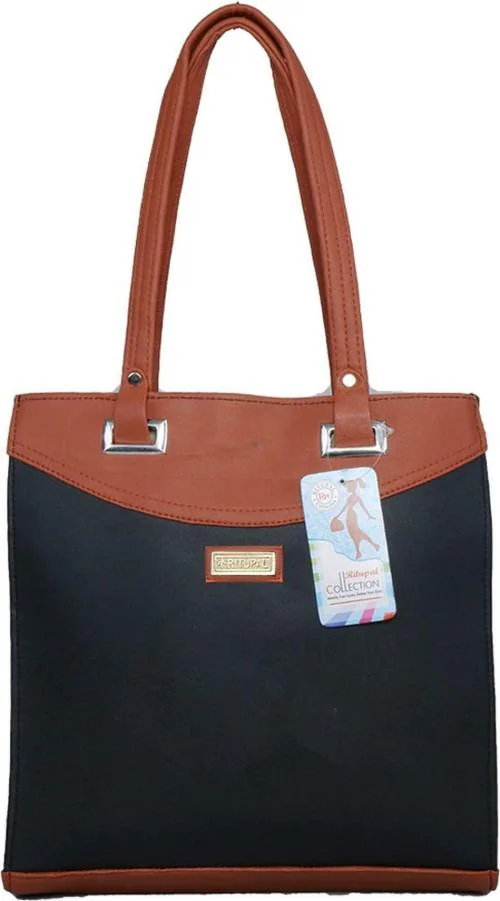 Ritupal COLLECTION Black Synthetic Leather Women Handbag 12 L (ANK-36)
