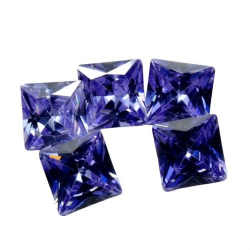 55Carat Purple Cubic Zircon at Wholesale Rate 4.25 Ratti 3.86 Carat Square Jarkan Loose Gemstone 1 Pcs