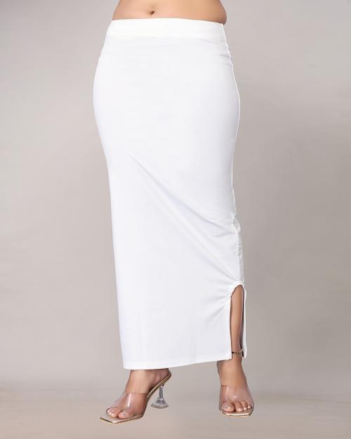 14 Fab Brand White Colour Lycra Solid Shape Wear Elastic