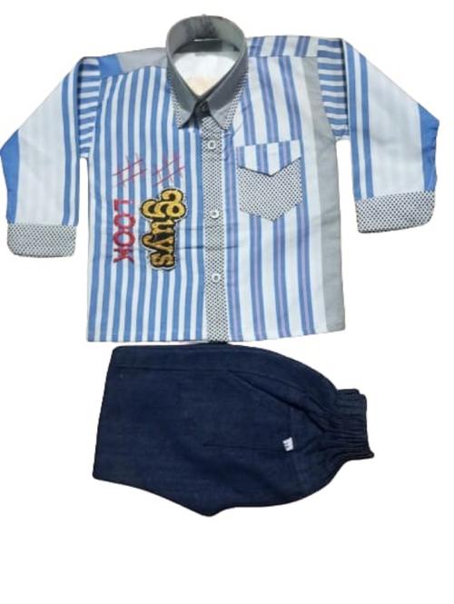 VIBRANCE Kids Regular Fit Shirt and Jeans Clothing Set For Boys