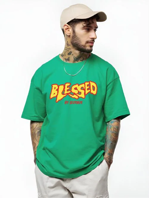 Leotude T-shirt For Men's With Round Neck, Half Sleeve, Oversized Loose Fit | Tshirts