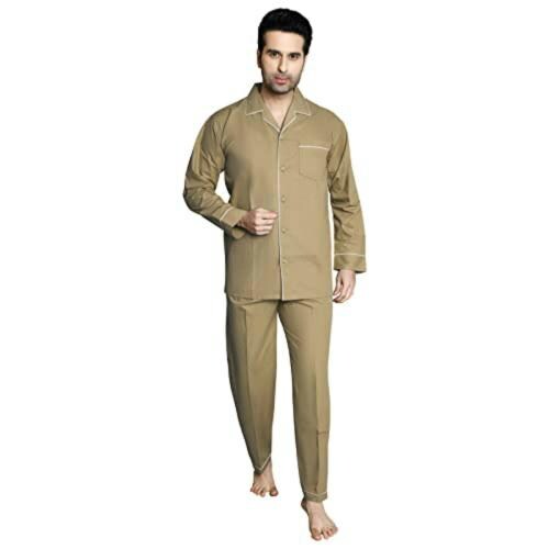 TATWAM Men Green Cotton Nightsuit