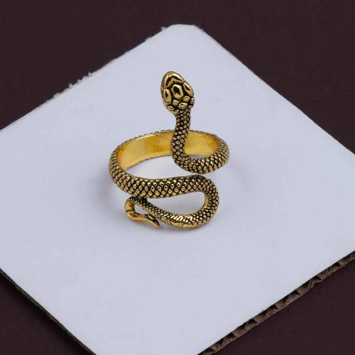 SILVER SHINE Adjustable Gold Snake ring, Stackable Ring, Hippy Snake Ring, Unisex Snake Ring