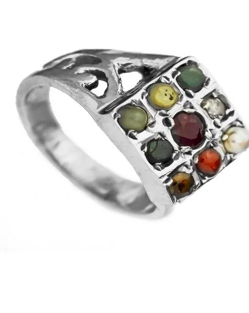 Ceylonmine Navratan Ring With Natural Stone Zircon Ring