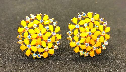 Lvishi Fashion Jewellery Statement Yellow Earrings for Women & Girls || Haldi function Gift for Women & Girl