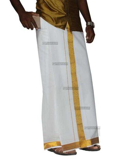 PRAKASAM COTTON Cotton Men White Dhotis & Mundus