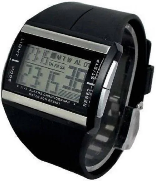 Blutech Digital Black Dial Black Strap Watch For Men