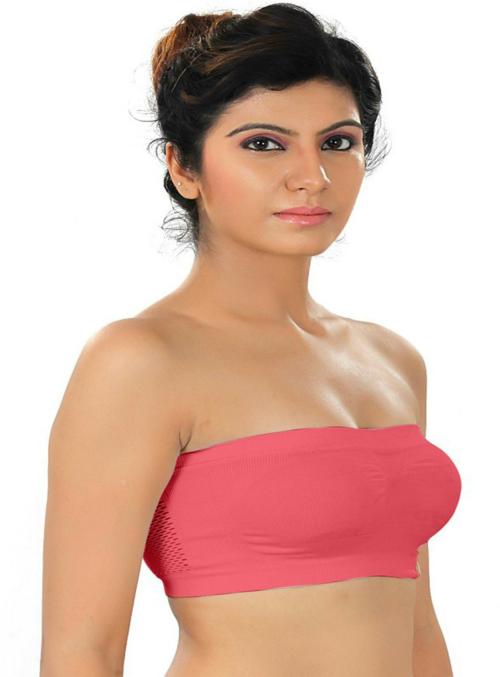Buy Trido Womens Pink Cotton Blend Tube Bra Online at Best Prices in